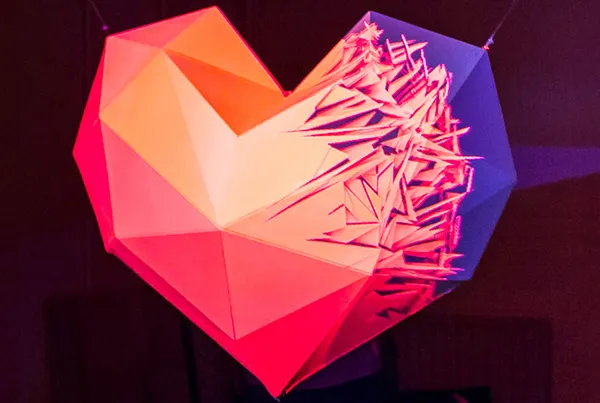 Beeld uit het project Heart – Videomapping sculpture